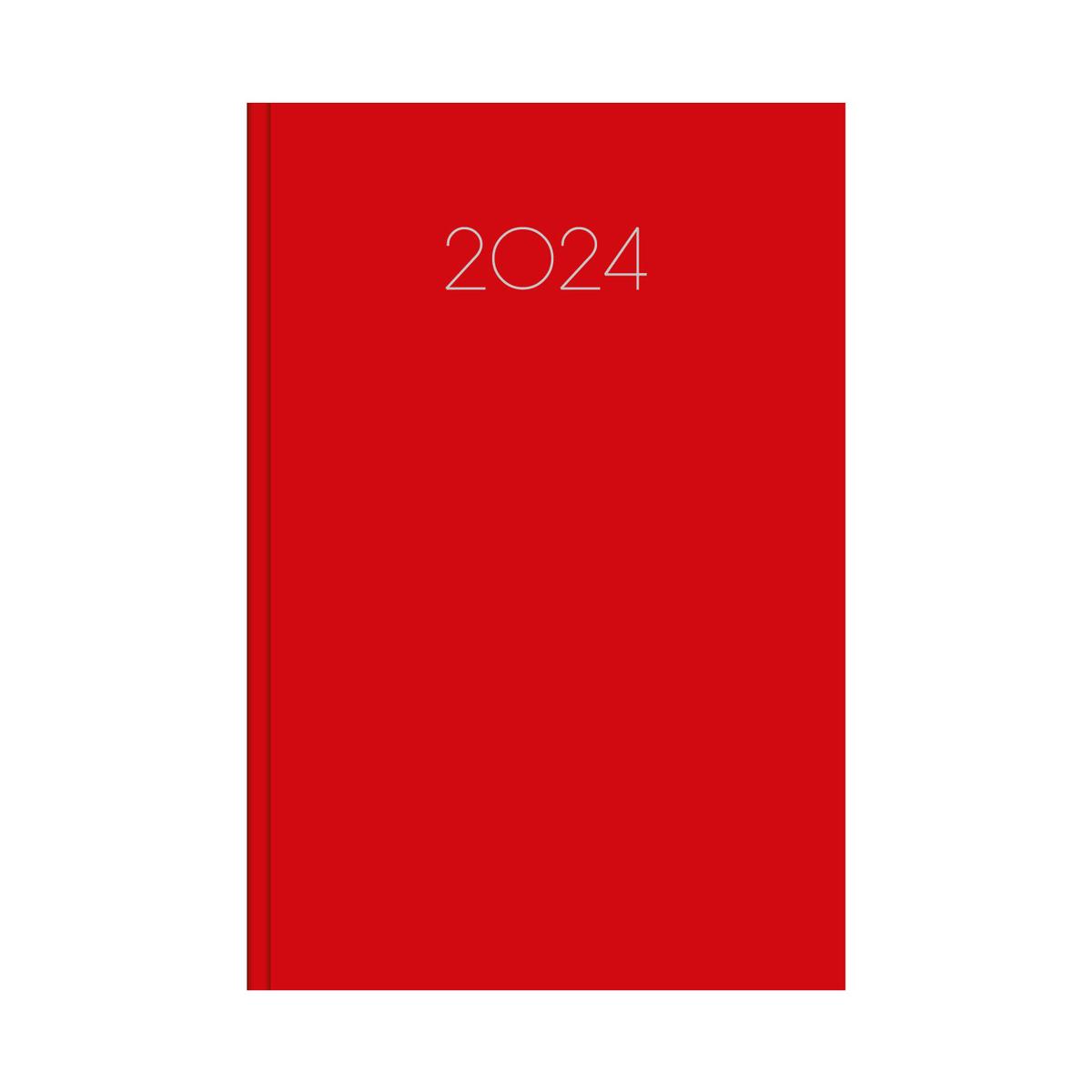 Ημερήσιο ημερολόγιο 2024 simple κόκκινο 17 x 25 cm